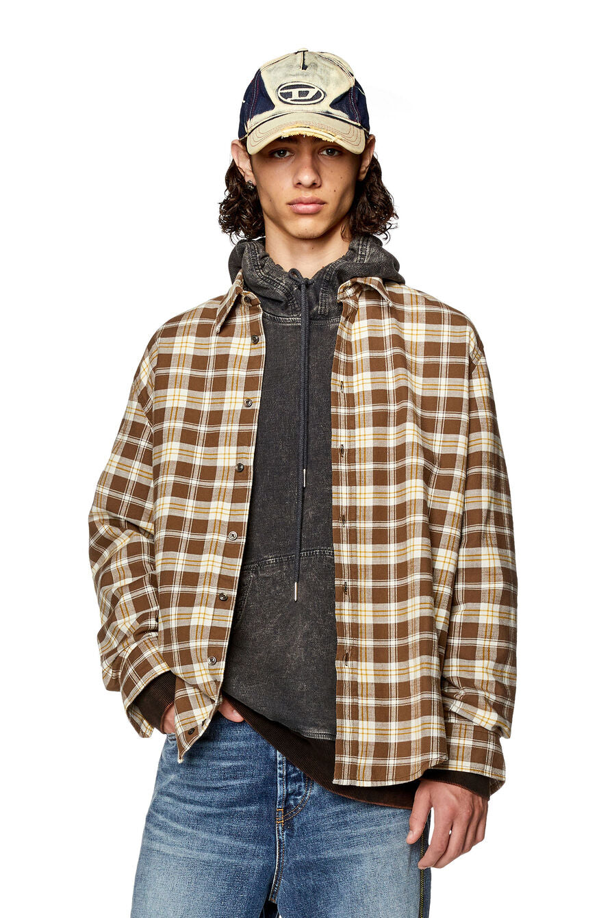 Diesel - S-Umbe-Check-NW Shirt - Brown/Beige