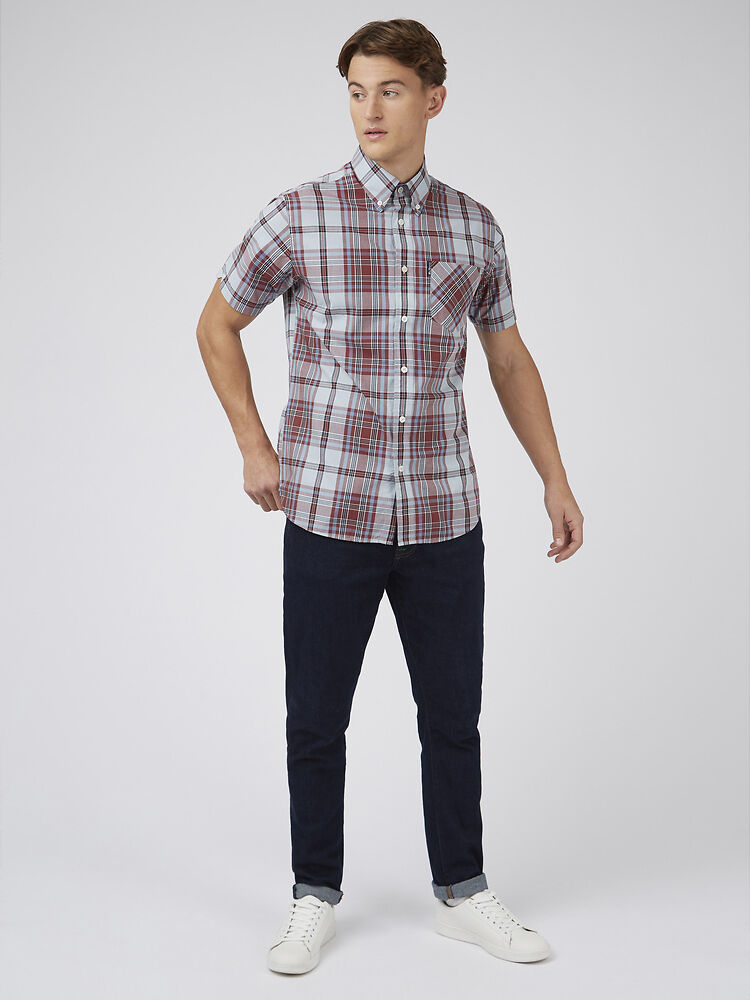 Ben Sherman - Classic Check SS Shirt - Light Blue