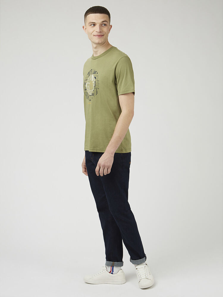 Ben Sherman - Retro Tape Target Tee - Loden