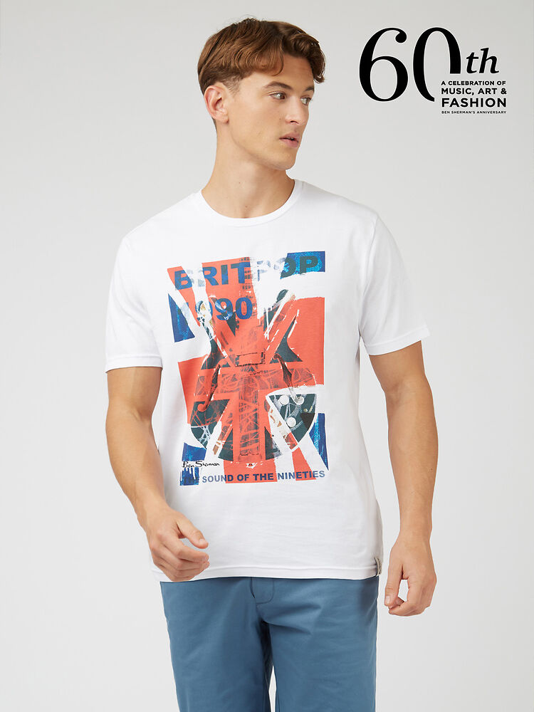 Ben Sherman - Anniversary 1990's Graphic Tee - White
