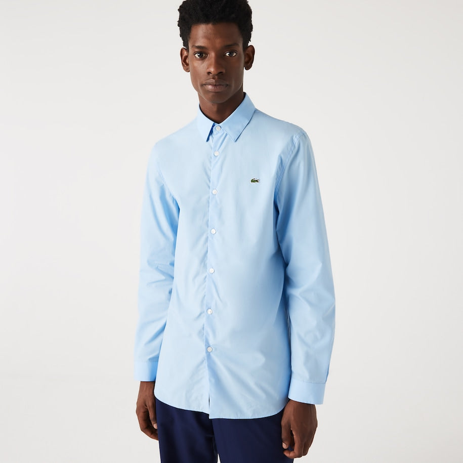 Lacoste - Slim Fit Stretch Poplin LS Shirt - Light Blue
