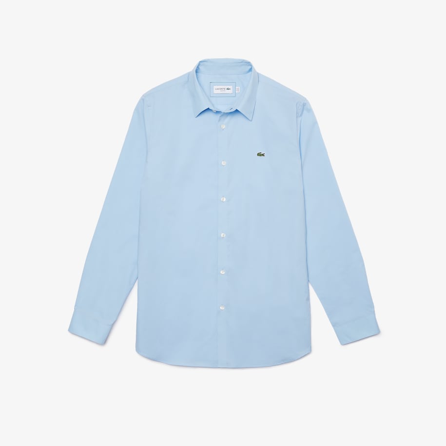 Lacoste - Slim Fit Stretch Poplin LS Shirt - Light Blue