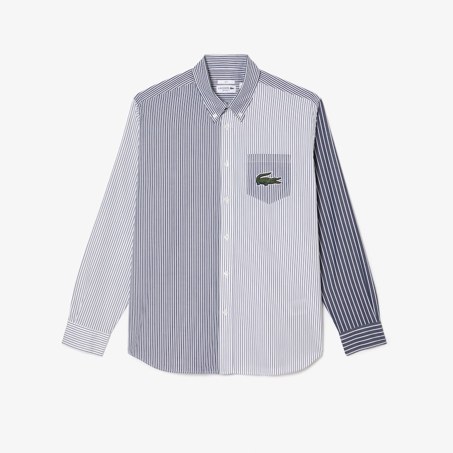 Lacoste - Essentials Croc Pocket Shirt - White/Navy