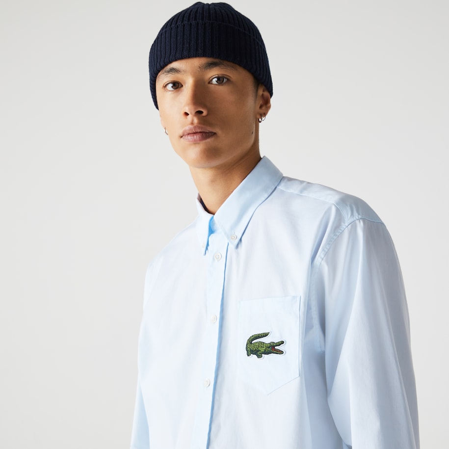 Lacoste - Relaxed Fit Large Croc Shirt - Blue