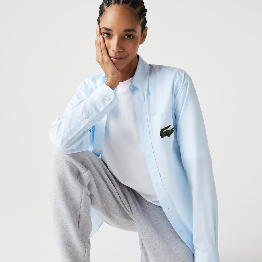 Lacoste - Relaxed Fit Large Croc Shirt - Blue