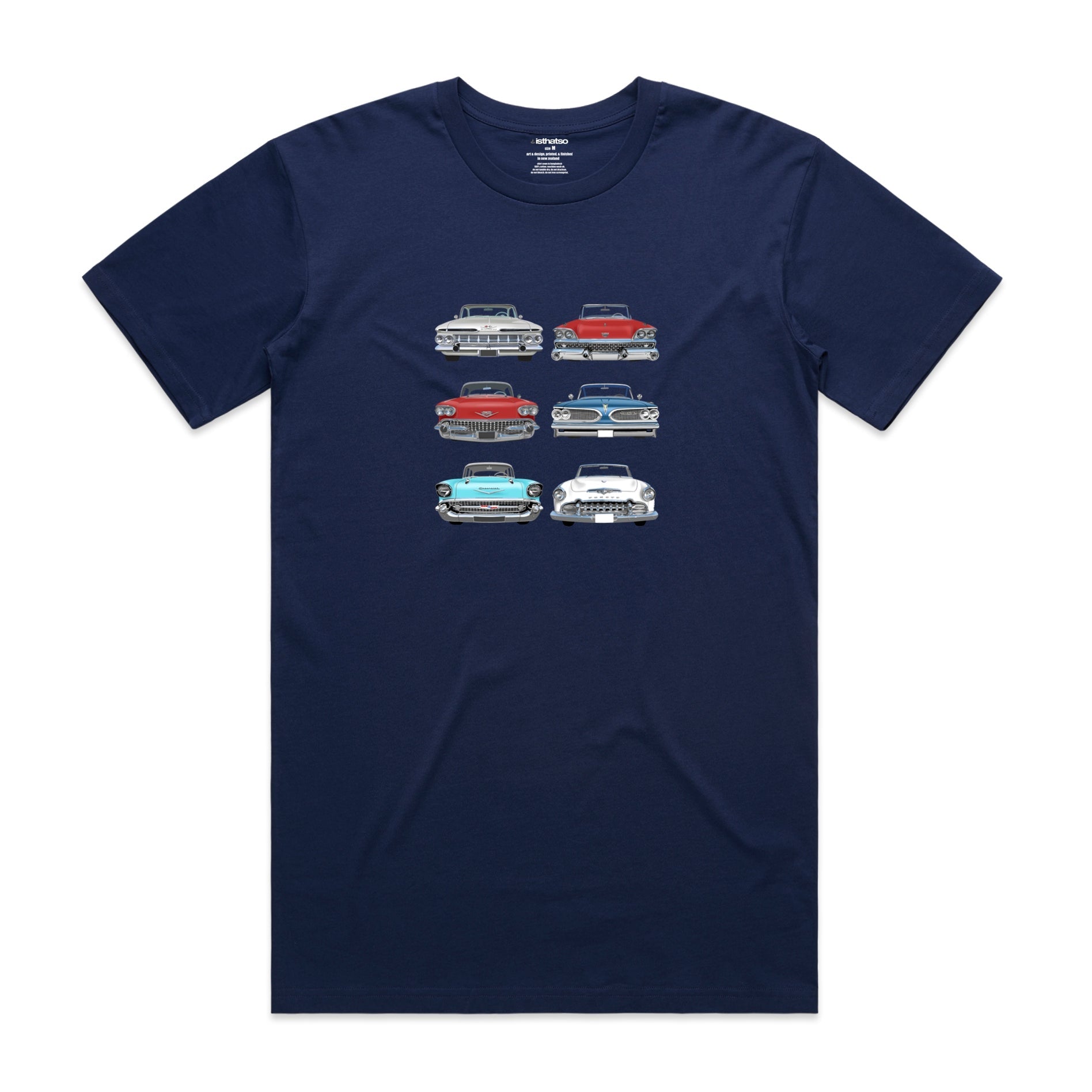 Isthatso - USA Classic Car Grills SS Tee - Dark Blue
