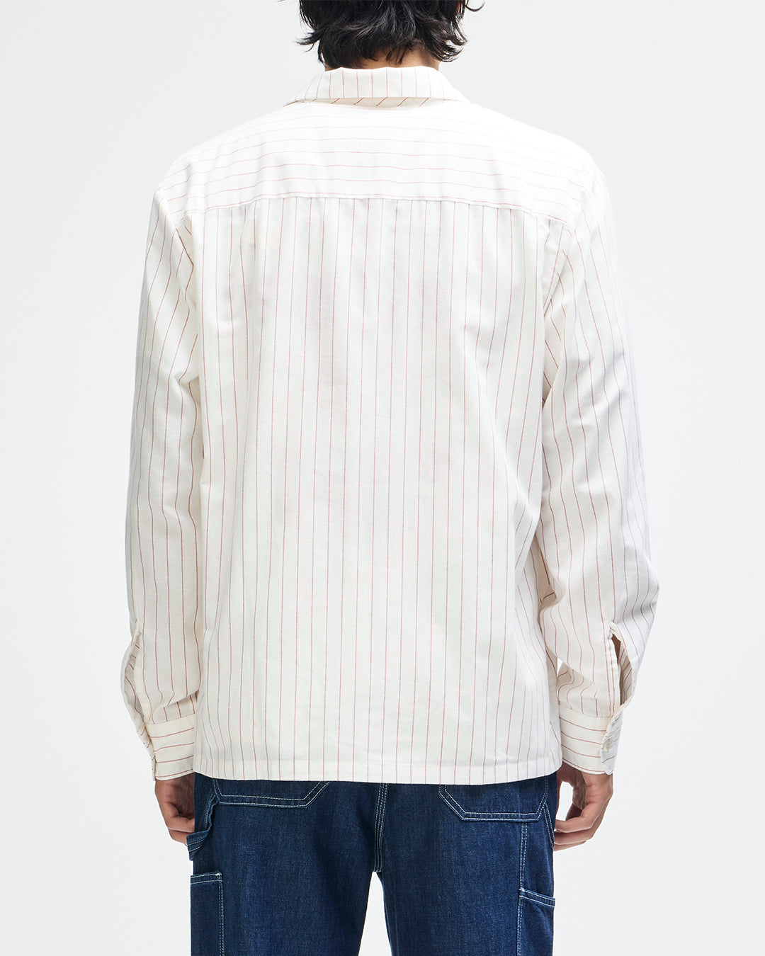 Deus - Forecourt Stripe LS Shirt - Vintage White