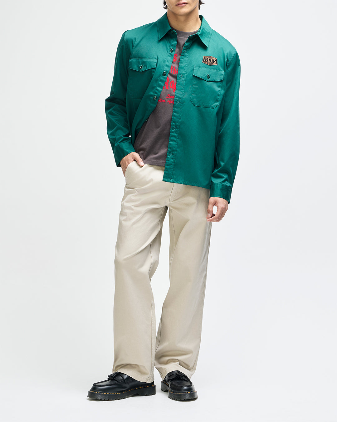 Deus - Service LS Shirt - Racing Green