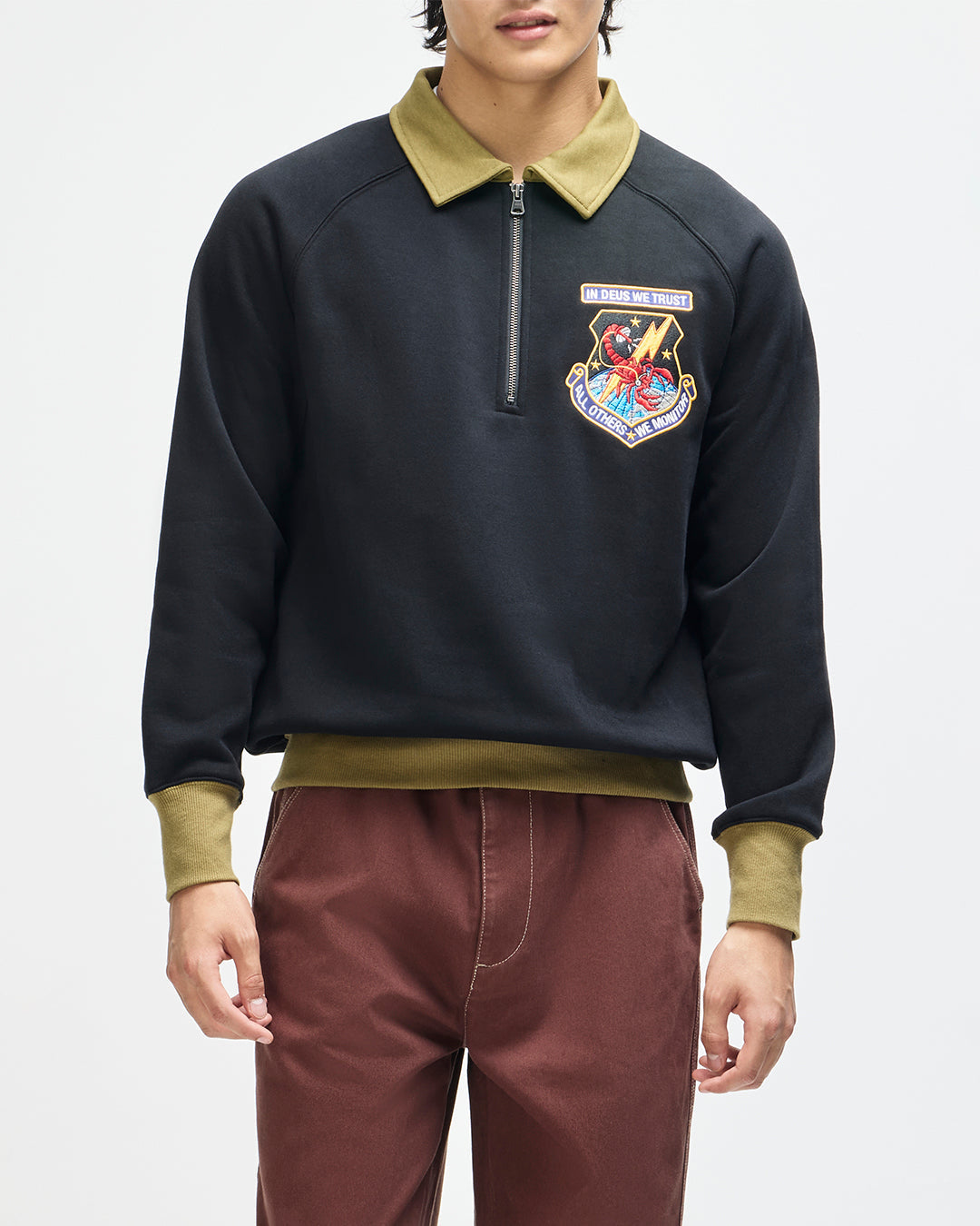 Deus - All Others Half Zip Sweat - Black