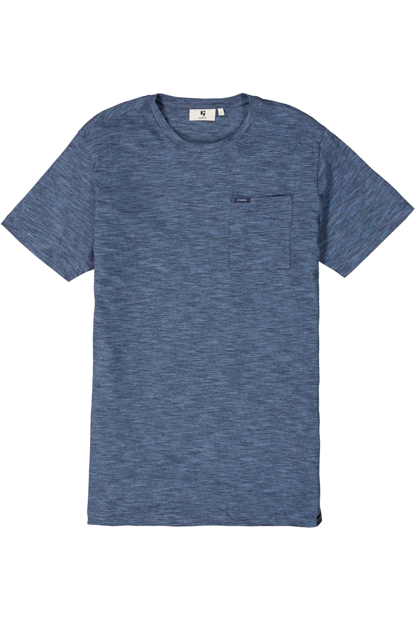 Garcia - Fine Stripe Pocket Tee - Blue Lake