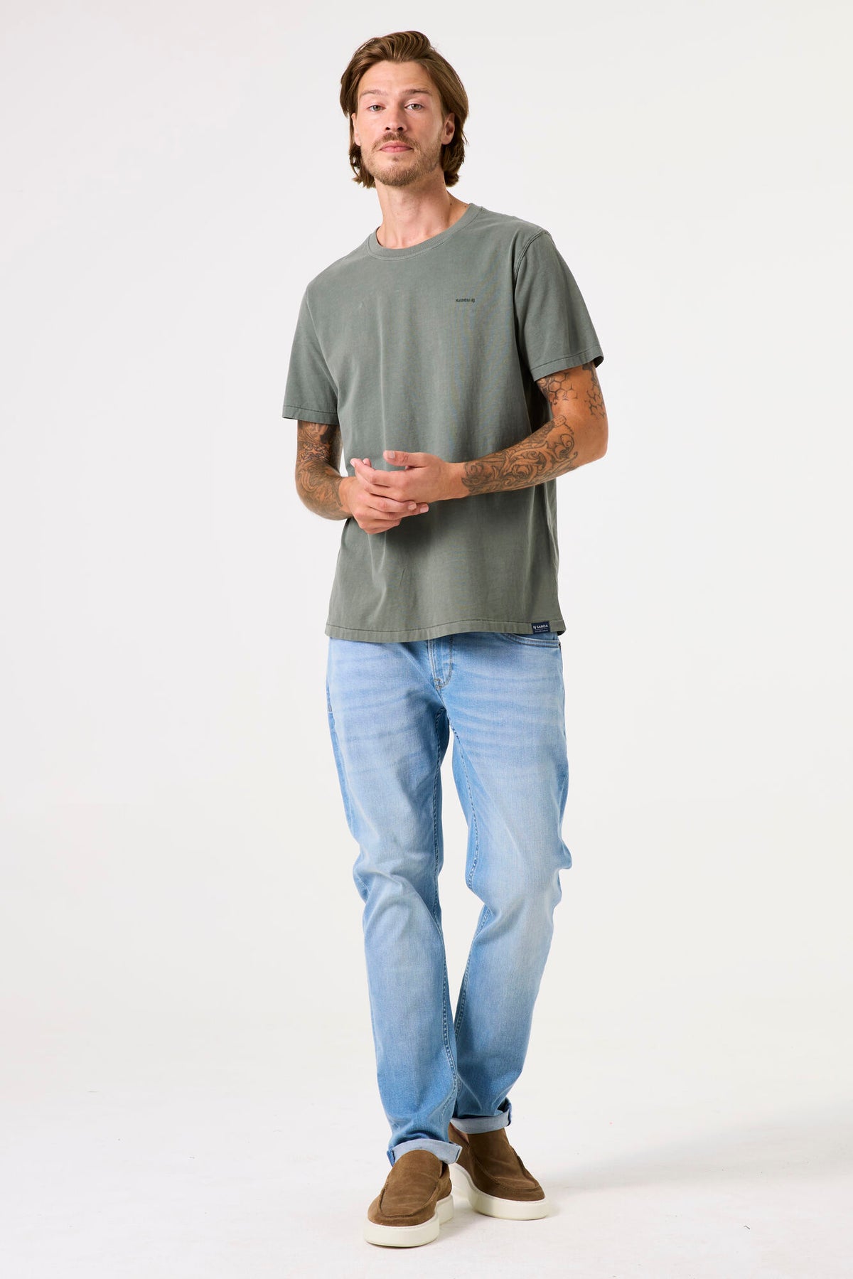 Garcia - Plain Logo Tee - Sage Green