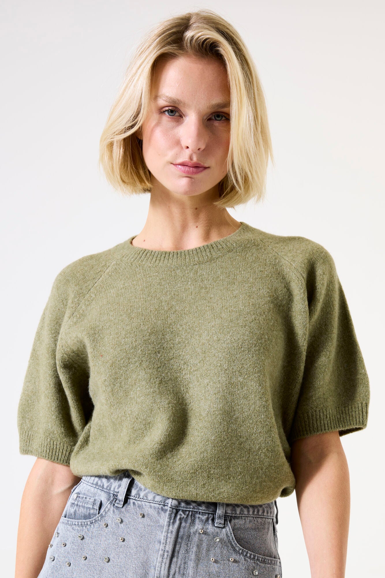 Garcia - Soft Knit SS Pullover - Mermaid