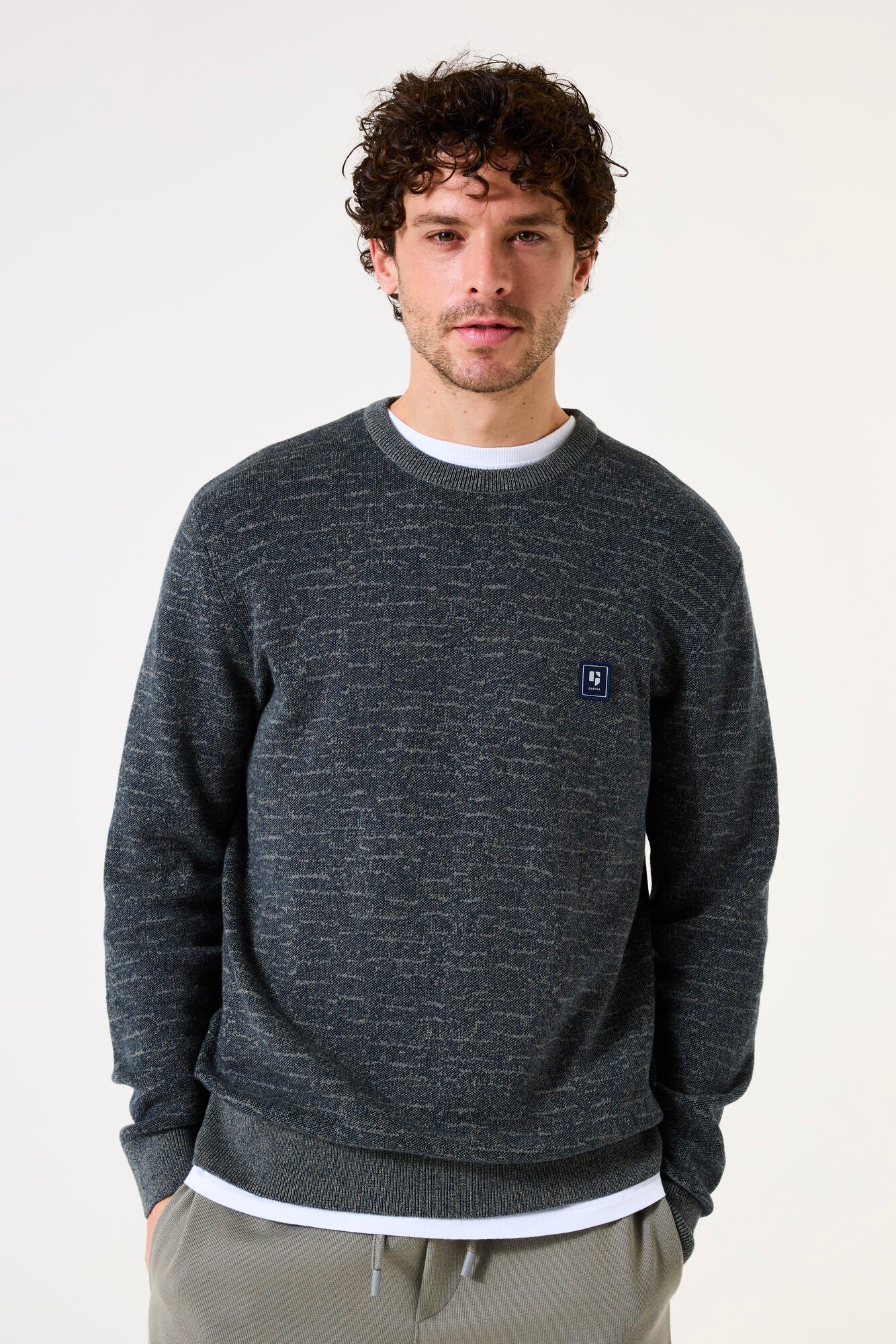 Garcia - Foggy Knit Pullover - Fossil Blue