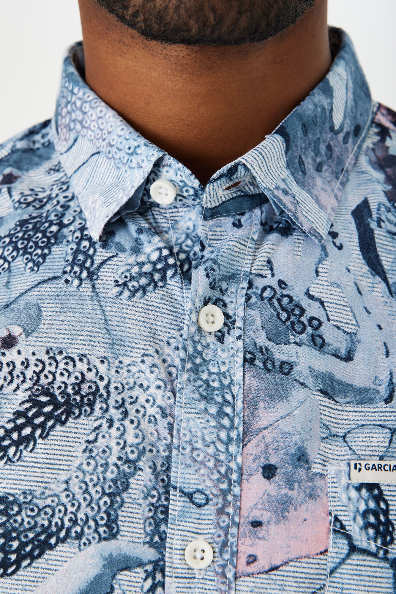 Garcia - Sea Forest SS Shirt - White/Multi