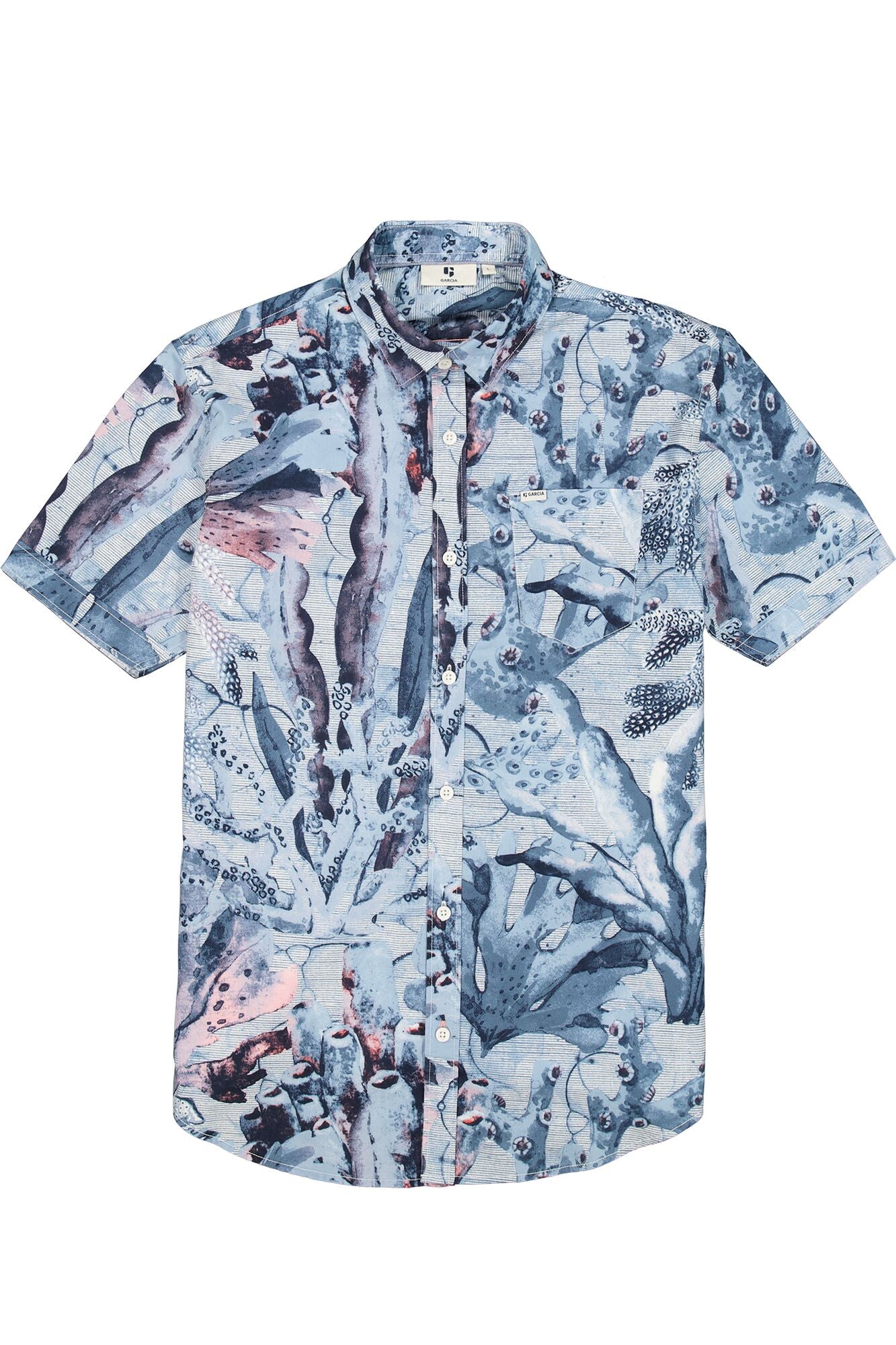 Garcia - Sea Forest SS Shirt - White/Multi