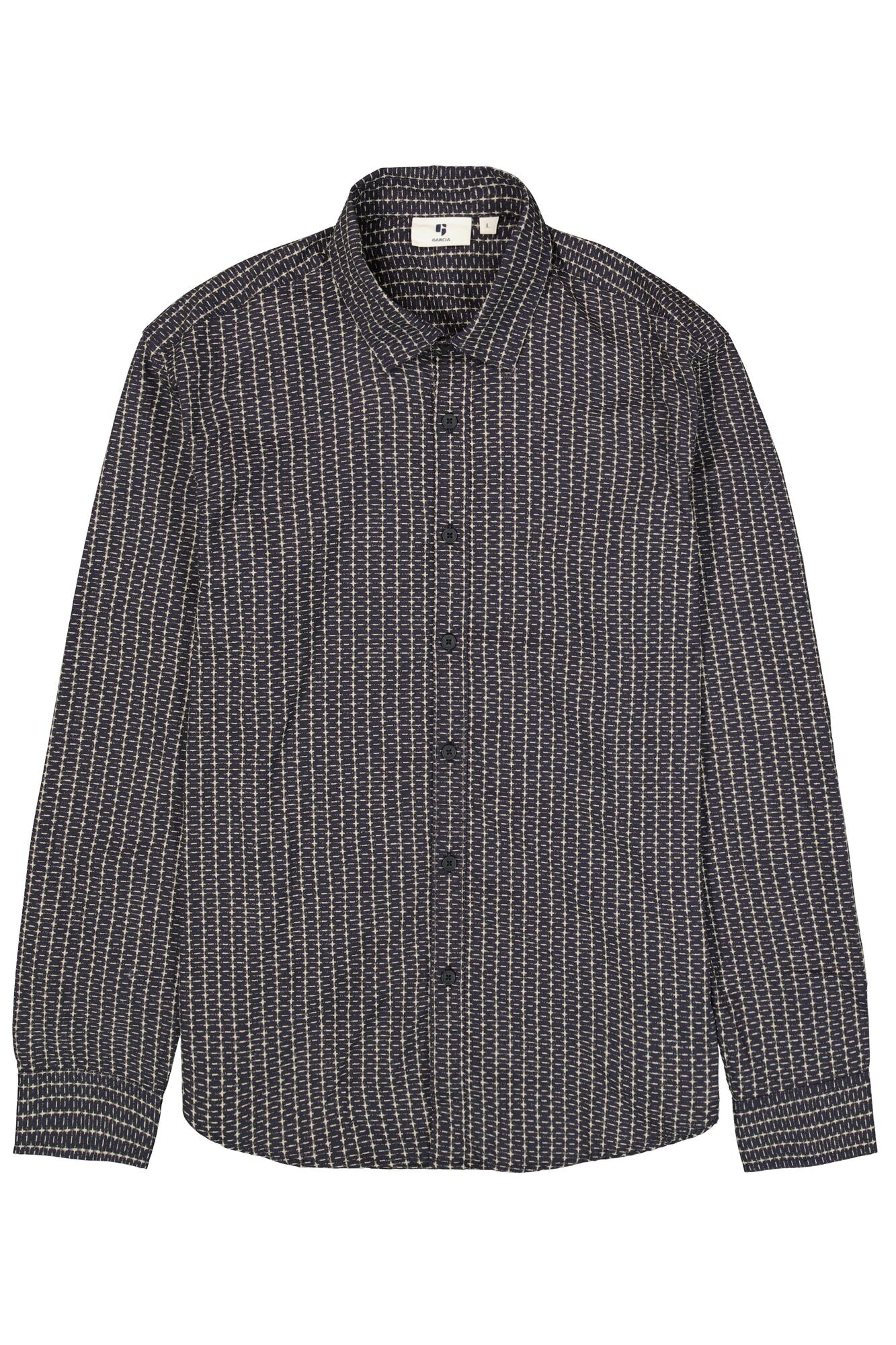 Garcia - Mini Cross LS Shirt - Blue Graphite