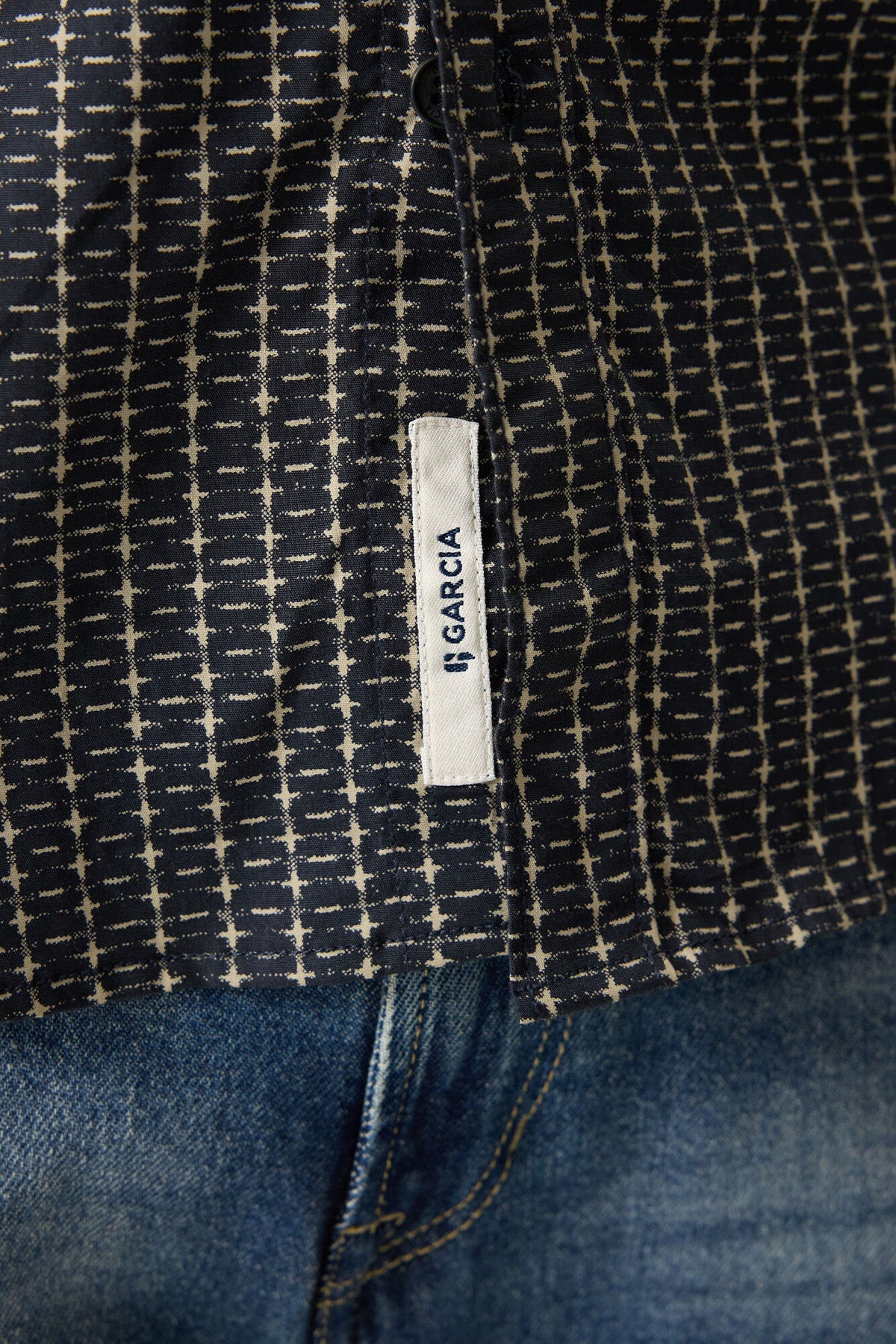 Garcia - Mini Cross LS Shirt - Blue Graphite