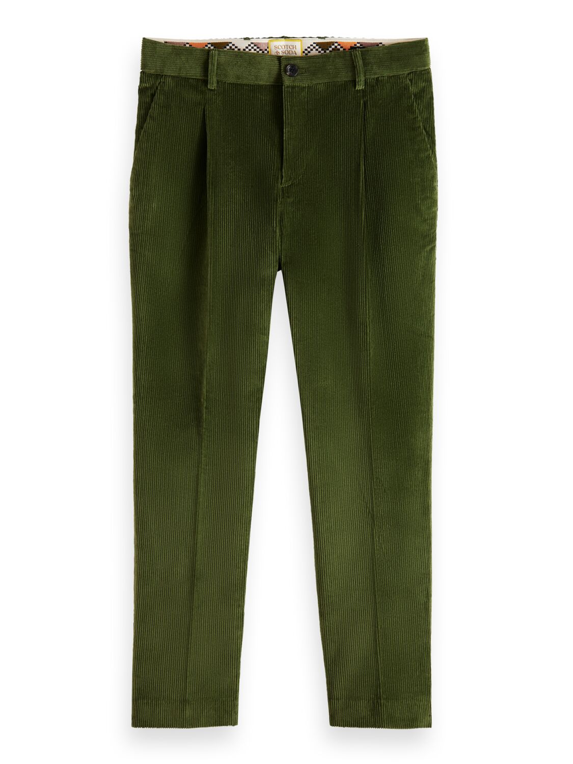 Scotch & Soda - Blake Regular Slim Fit Corduroy Chino - Field Green