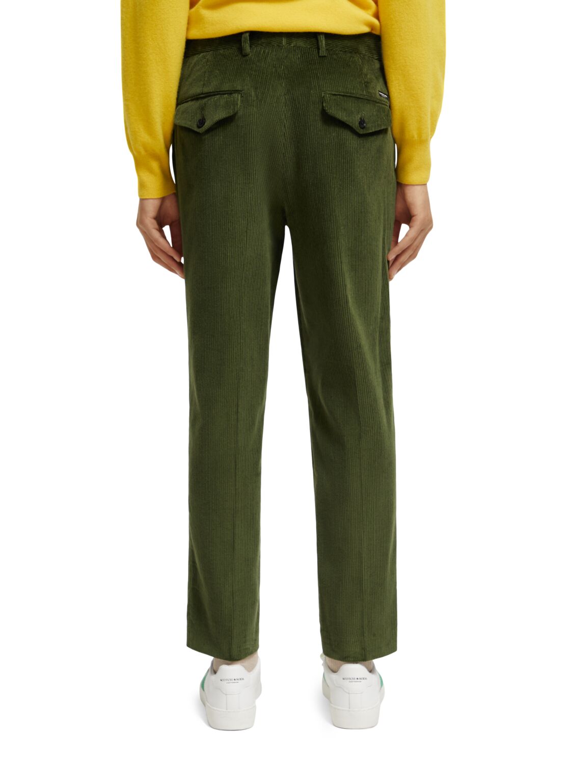 Scotch & Soda - Blake Regular Slim Fit Corduroy Chino - Field Green