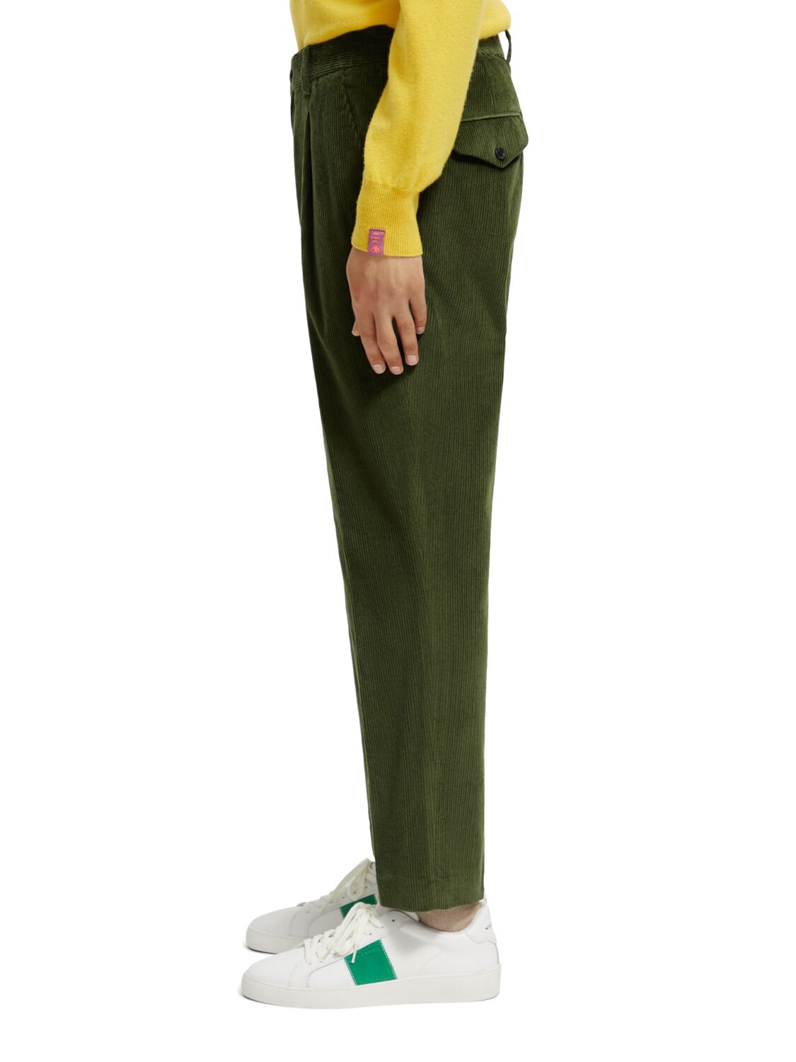 Scotch & Soda - Blake Regular Slim Fit Corduroy Chino - Field Green
