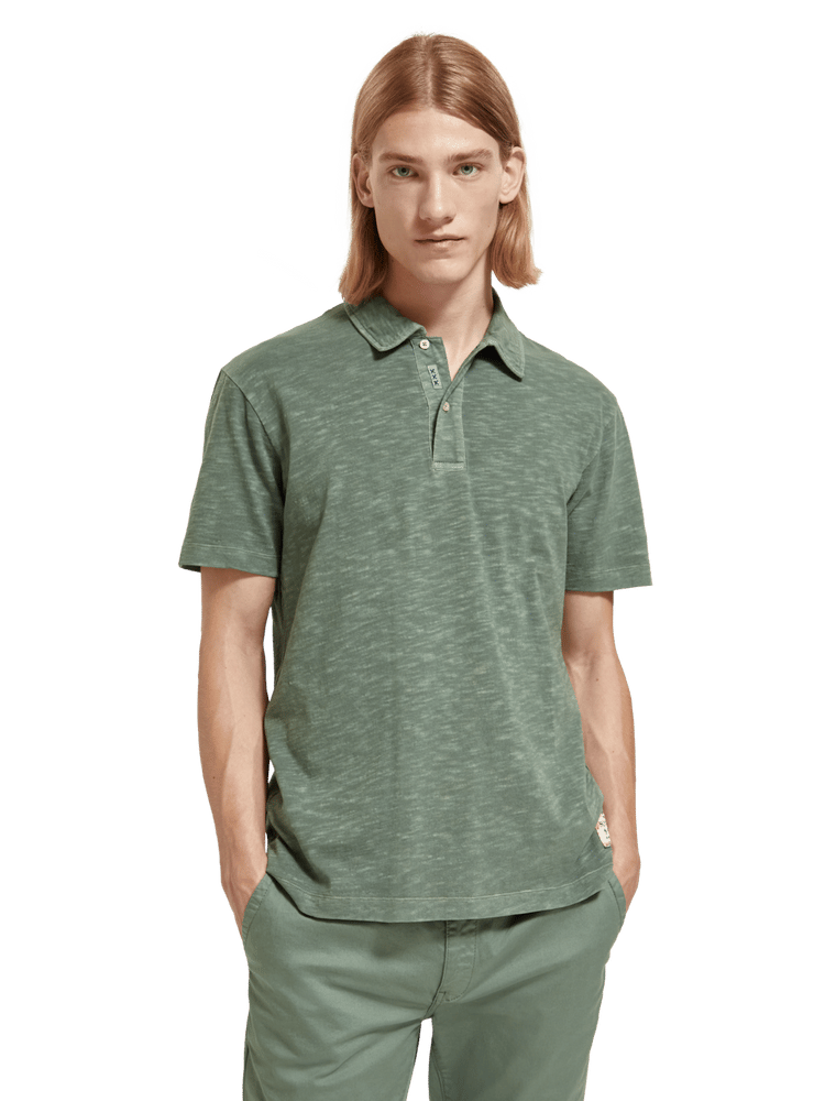 Scotch & Soda - Garment-Dyed Jersey Polo - Seaweed