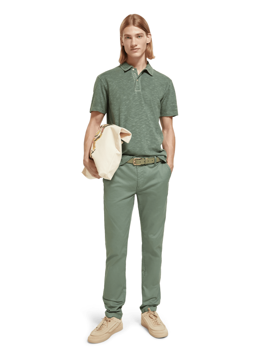 Scotch & Soda - Garment-Dyed Jersey Polo - Seaweed