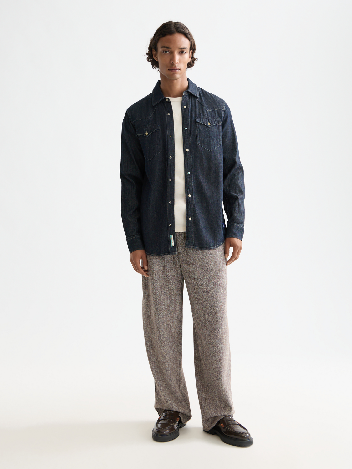 Scotch & Soda - Regular Fit Western Shirt - Paint It Blauw