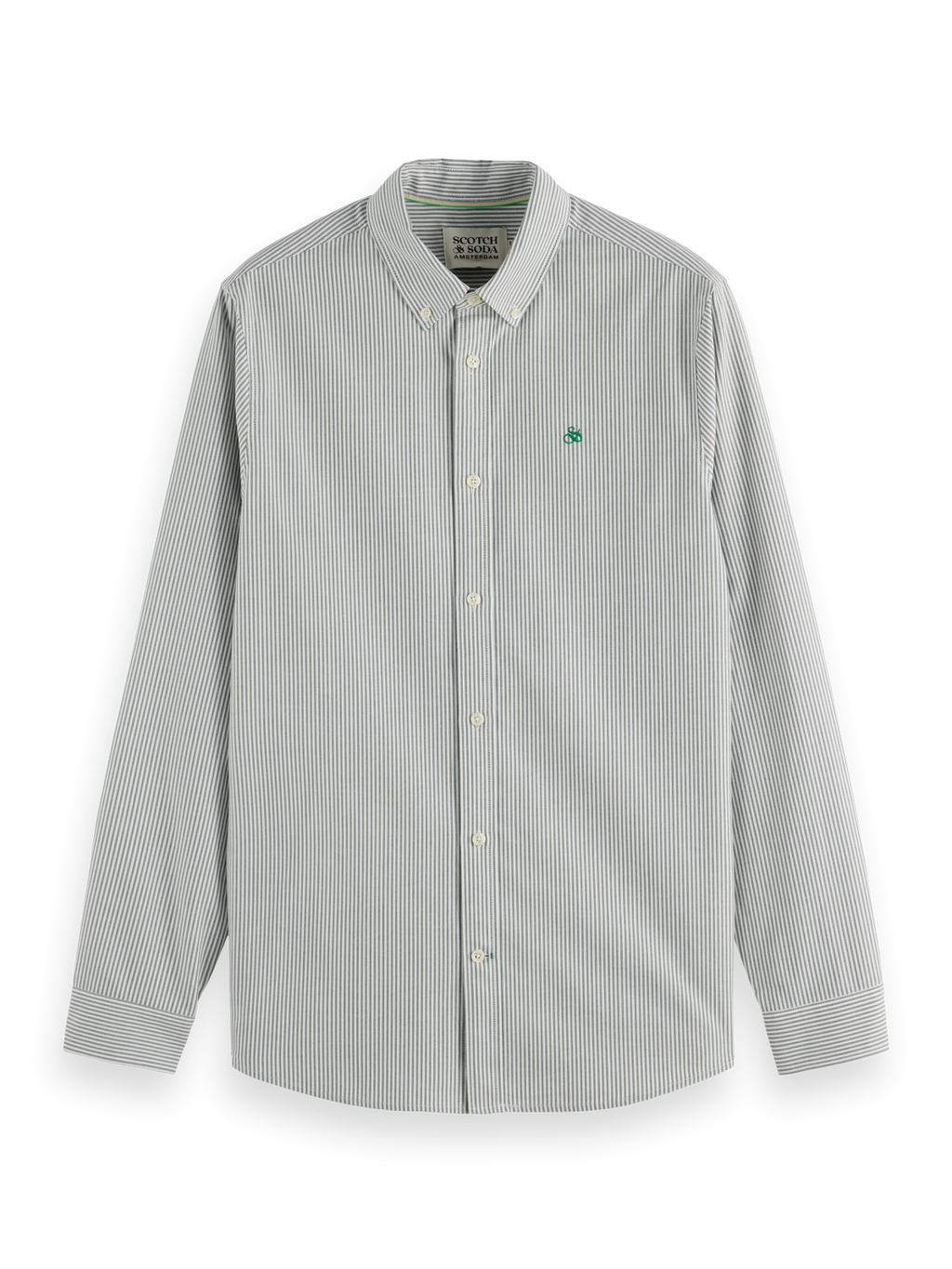 Scotch & Soda - Striped Regular Fit Shirt - Thyme Stripe