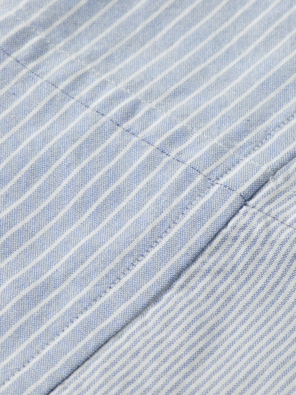 Scotch & Soda - Patchwork Relaxed Fit Oxford Shirt - Blue/Blue Stripe