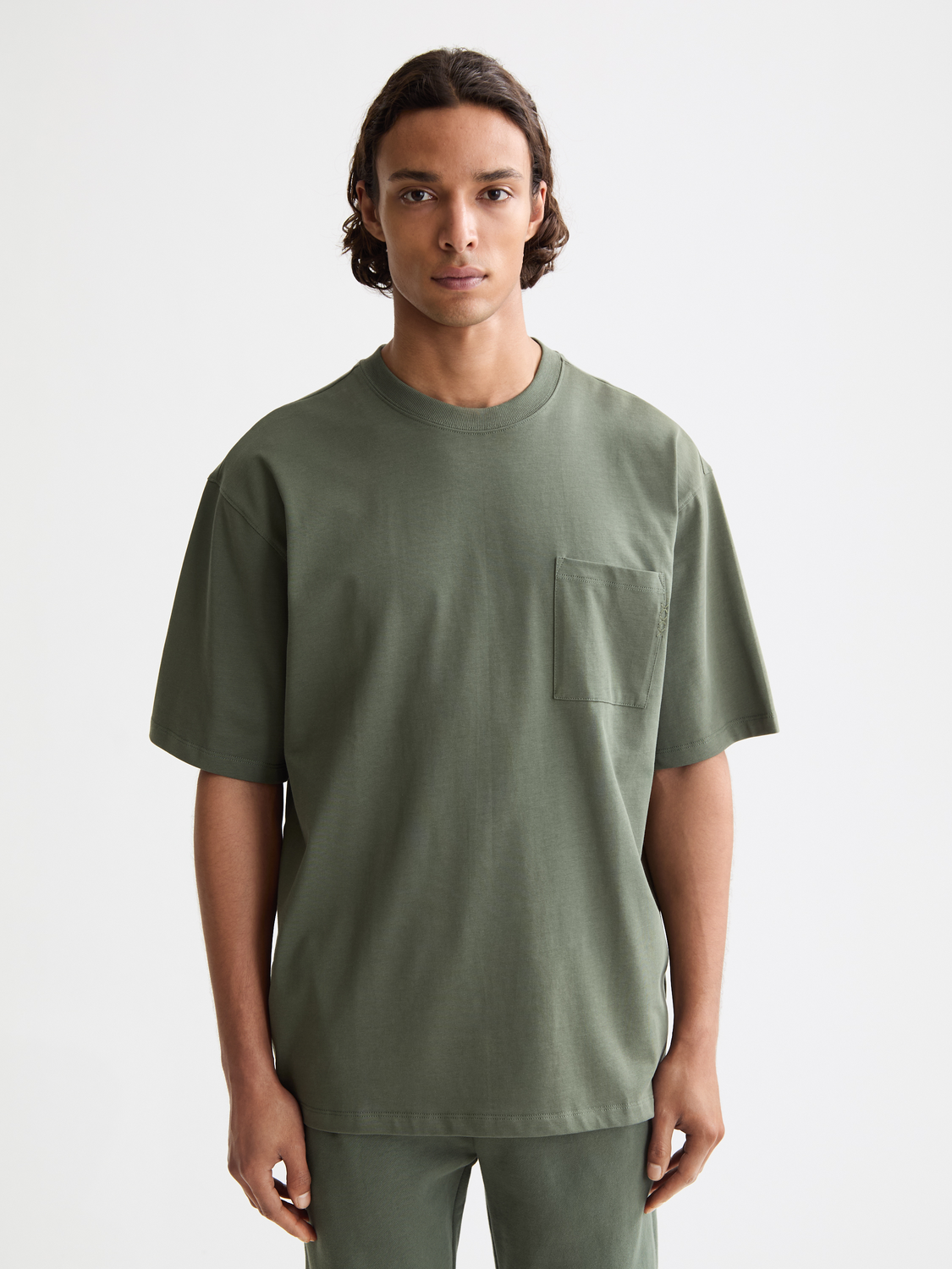 Scotch & Soda - Loose Fit 3 Crosses Pocket Tee - Thyme