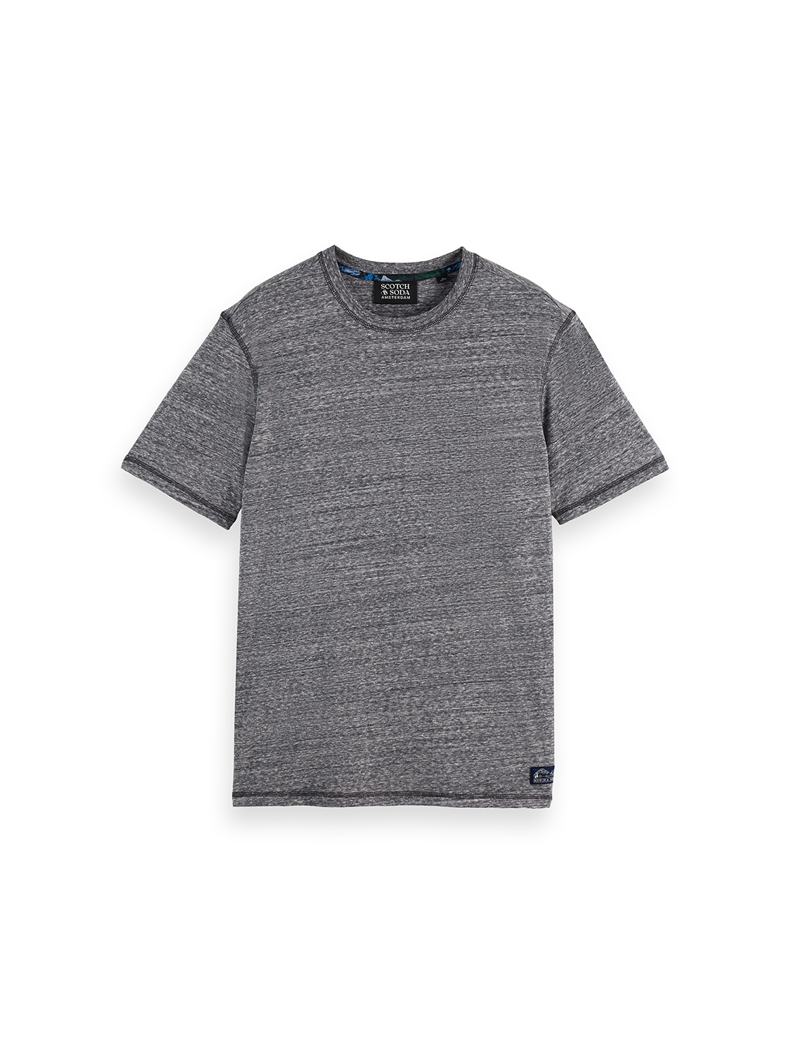 Scotch & Soda - Regular Fit Melange Tee - Sky Captain Melange