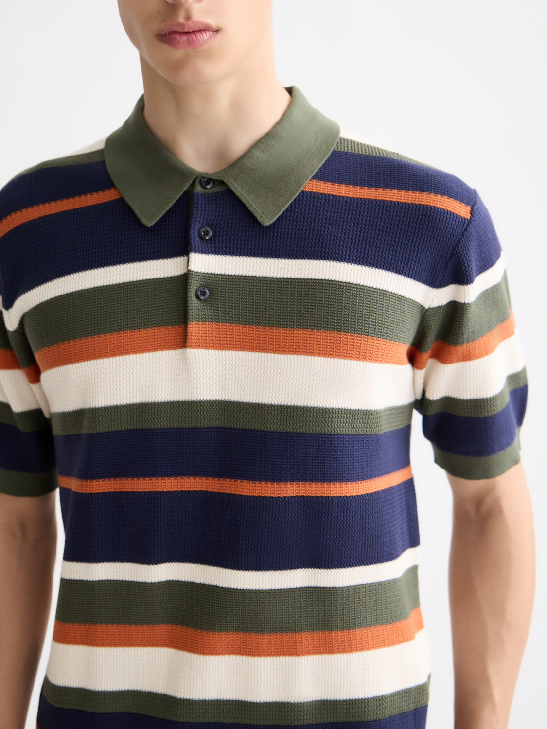 Scotch & Soda - Knitted Striped Regular Fit Polo - Peacoat Stripes