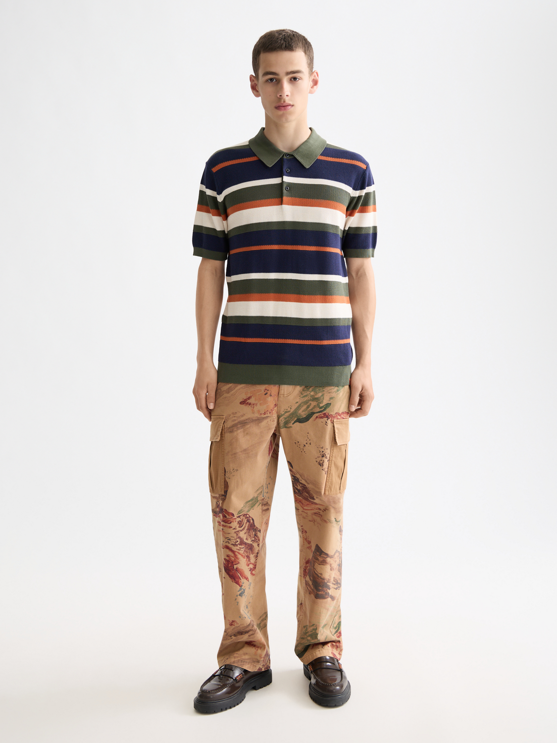 Scotch & Soda - Knitted Striped Regular Fit Polo - Peacoat Stripes