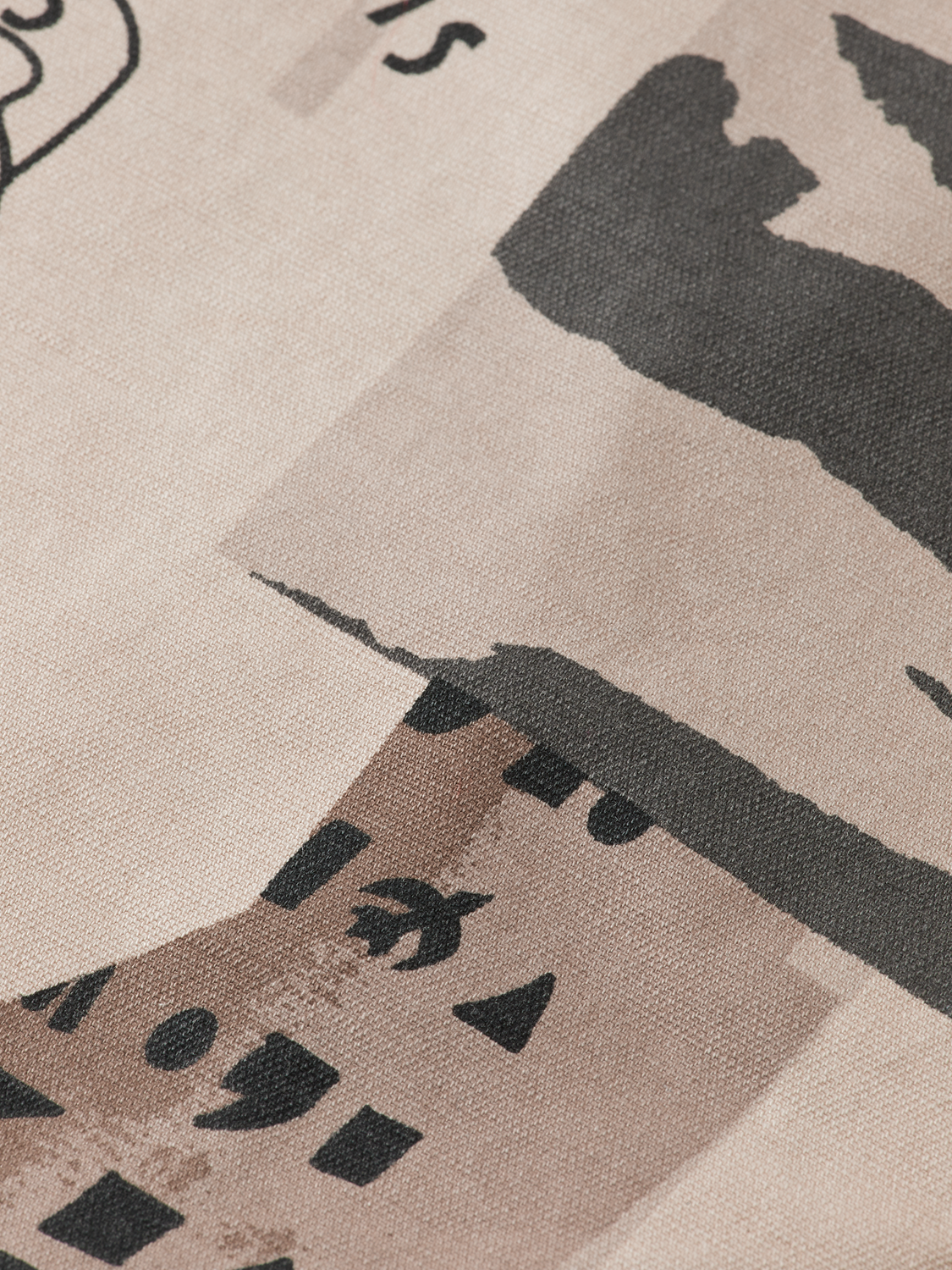 Scotch & Soda - Loose Fit Printed Washed Bermuda Short - Art Dept Collage White Colourblock