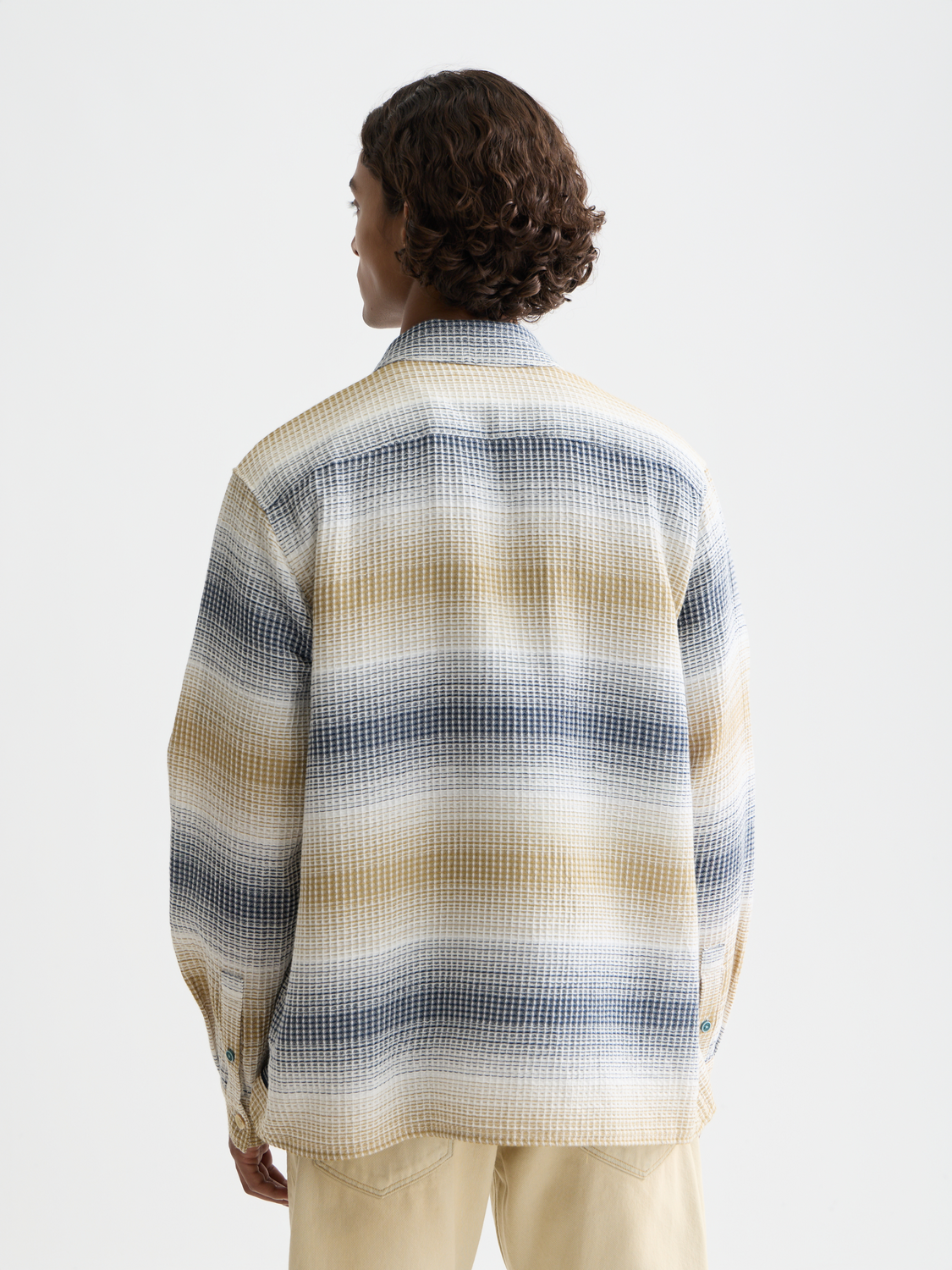 Scotch & Soda - Waffle Structure Stripe Shirt - Oceana Infinity Stripe