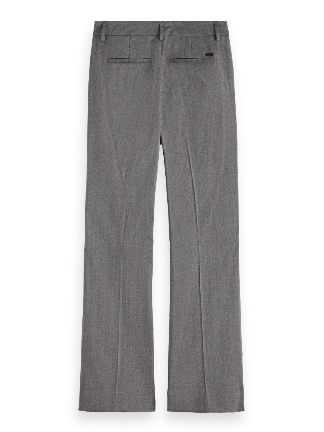 Maison Scotch - Violet Herringbone High Rise Pant - Mid Grey Melange Pinstripe