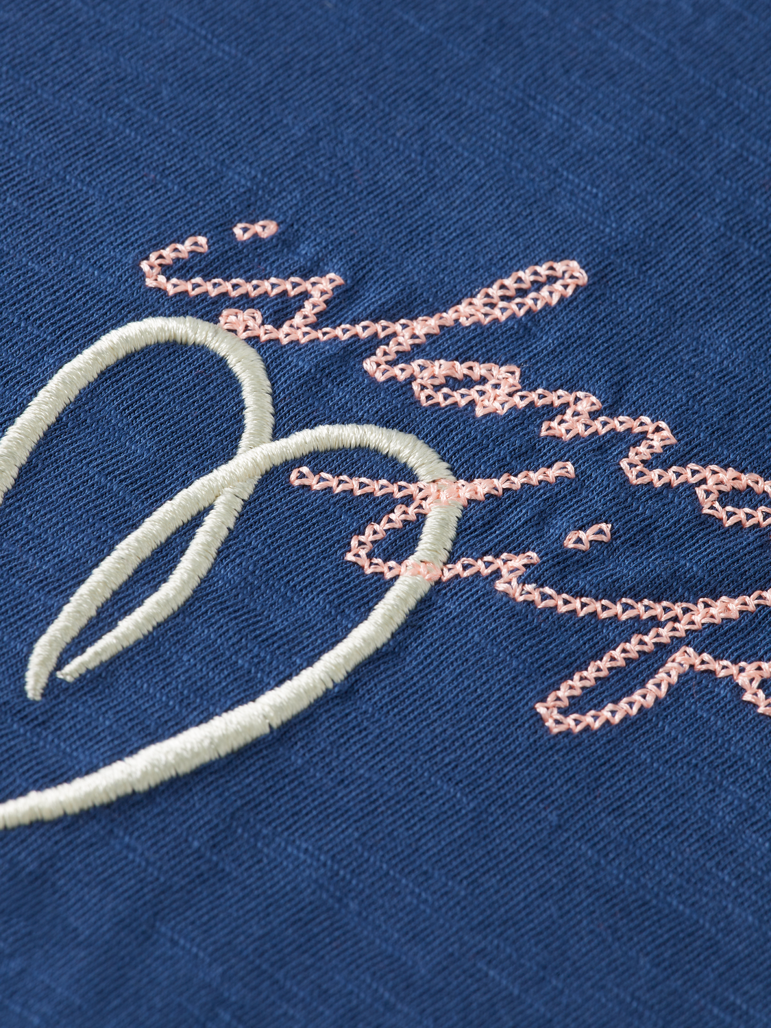 Maison Scotch - Embroidered Artwork Tee - Atlantic Blue