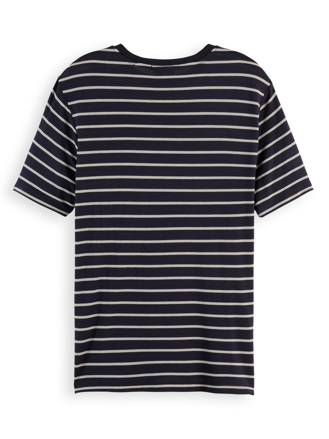 Maison Scotch - Striped Regular Fit Tee - Sky Captain/Languid Lavender
