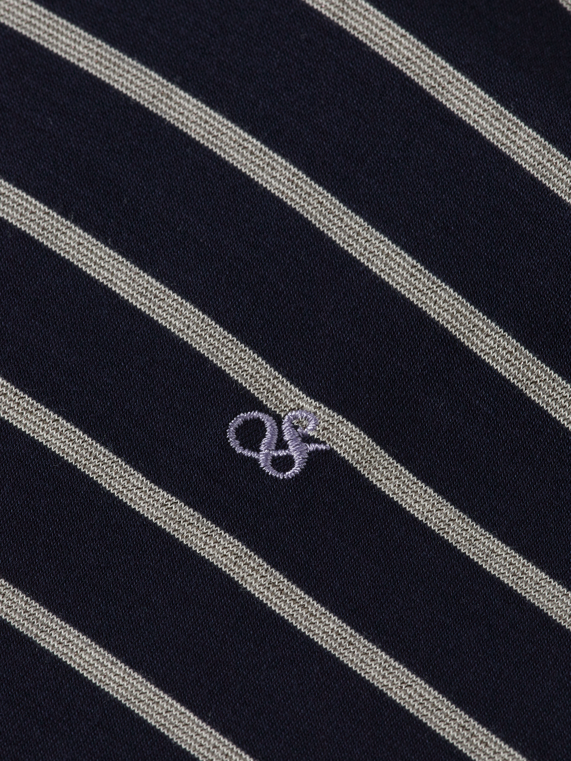 Maison Scotch - Striped Regular Fit Tee - Sky Captain/Languid Lavender