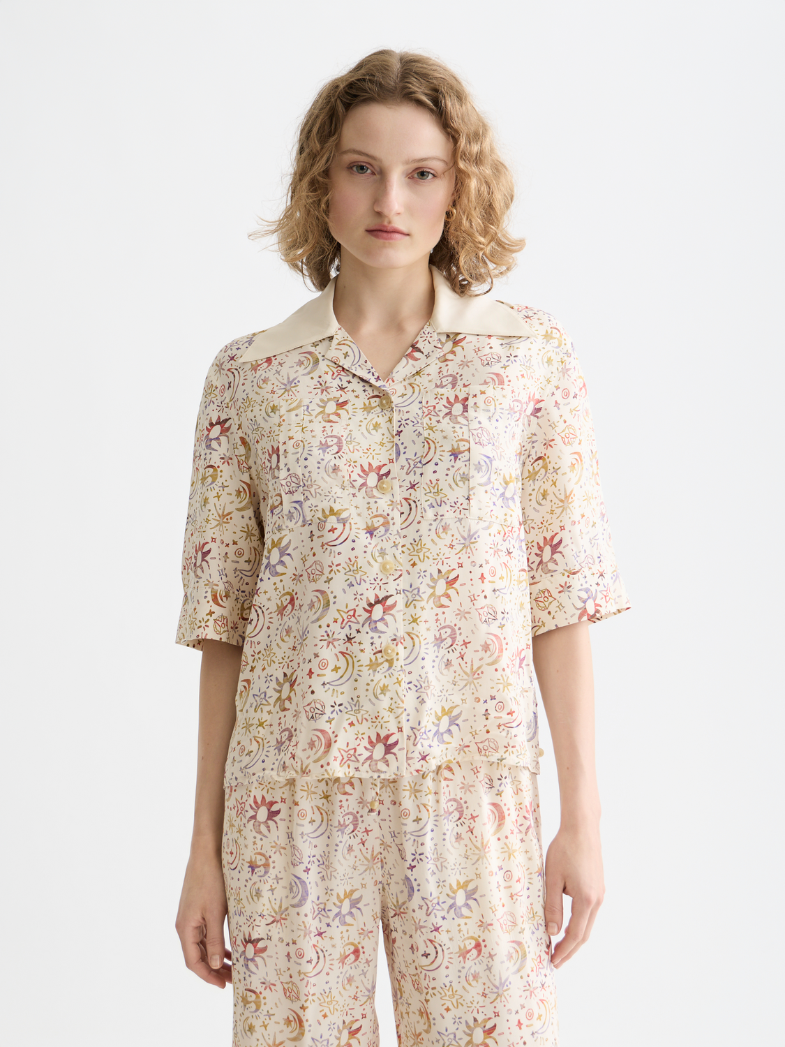 Maison Scotch - Printed SS Shirt - Cosmic Sky Eggnog