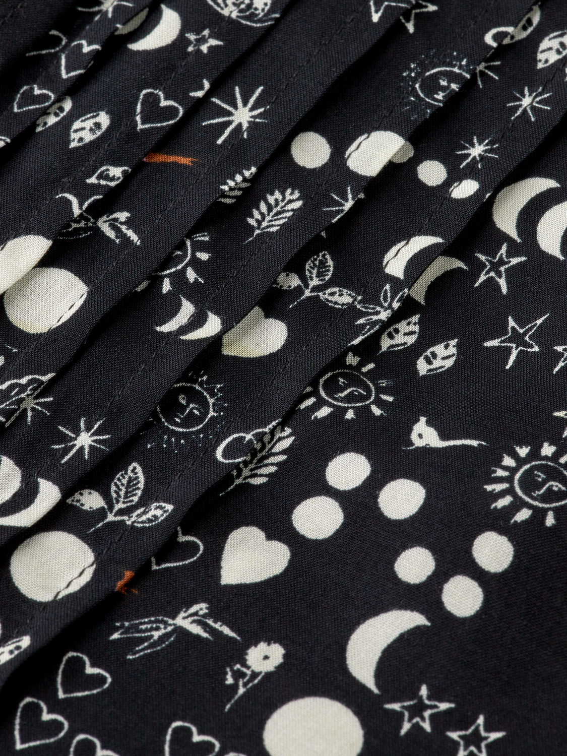 Maison Scotch - Printed Pintuck Blouse - Moon Gardening