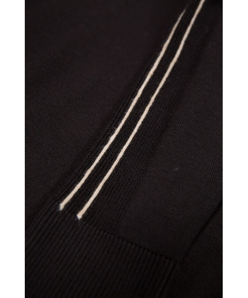 Garcia - White Stripe Pullover - Black