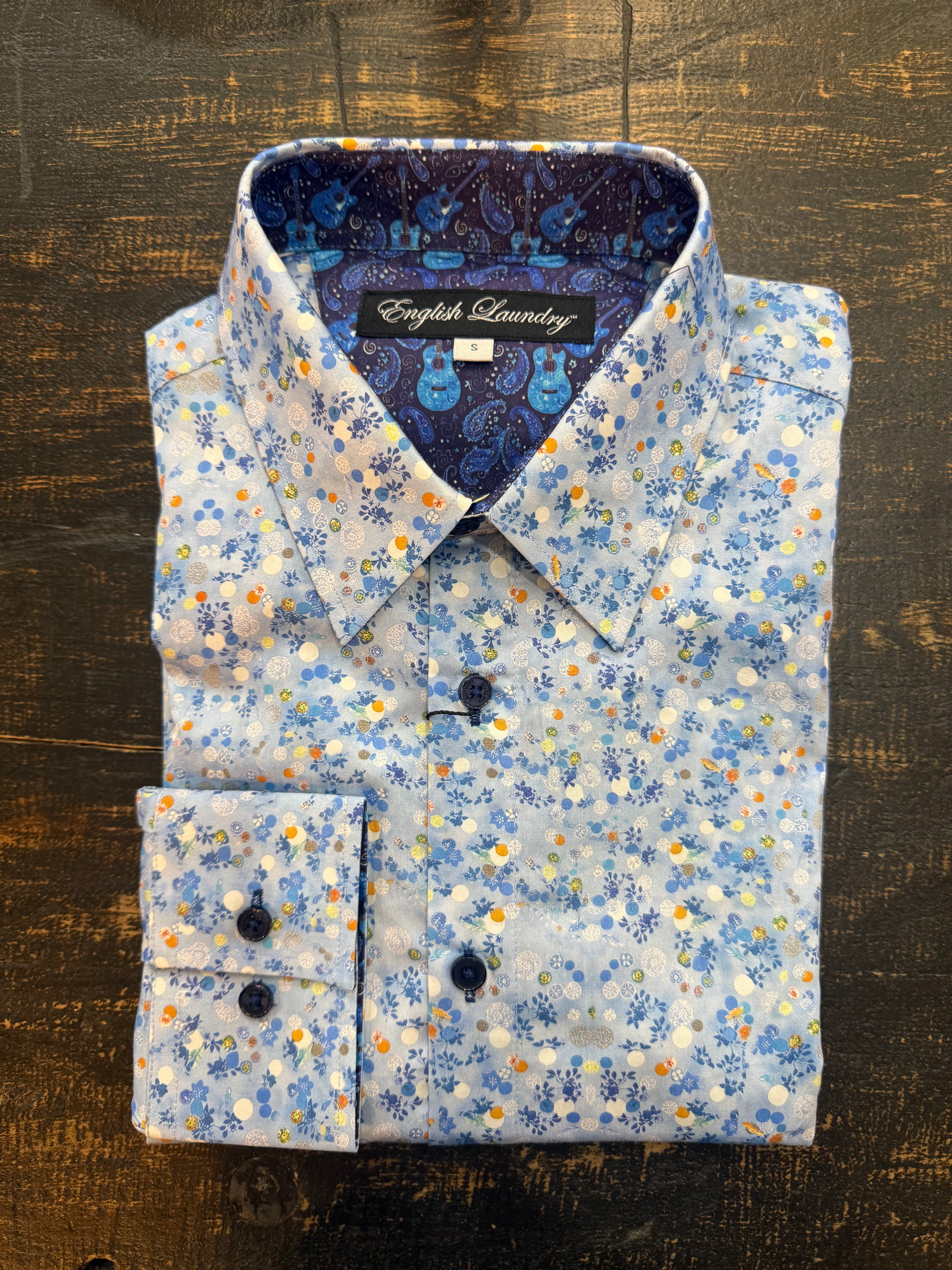 English Laundry - John Lennon LS Shirt - Sky Multi