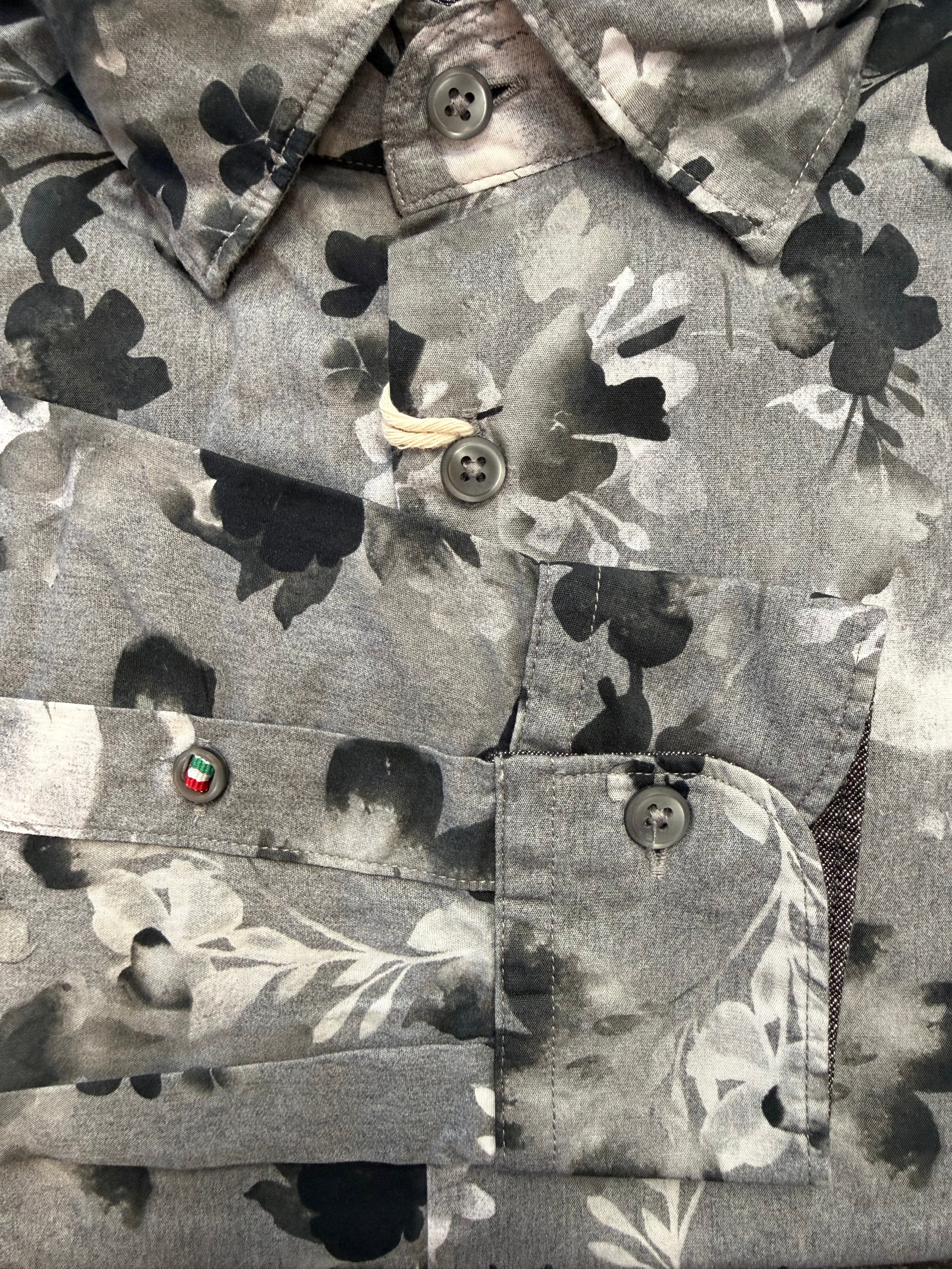 Fil Noir - Treviso HBD Shirt - Anthracite Ghost Floral