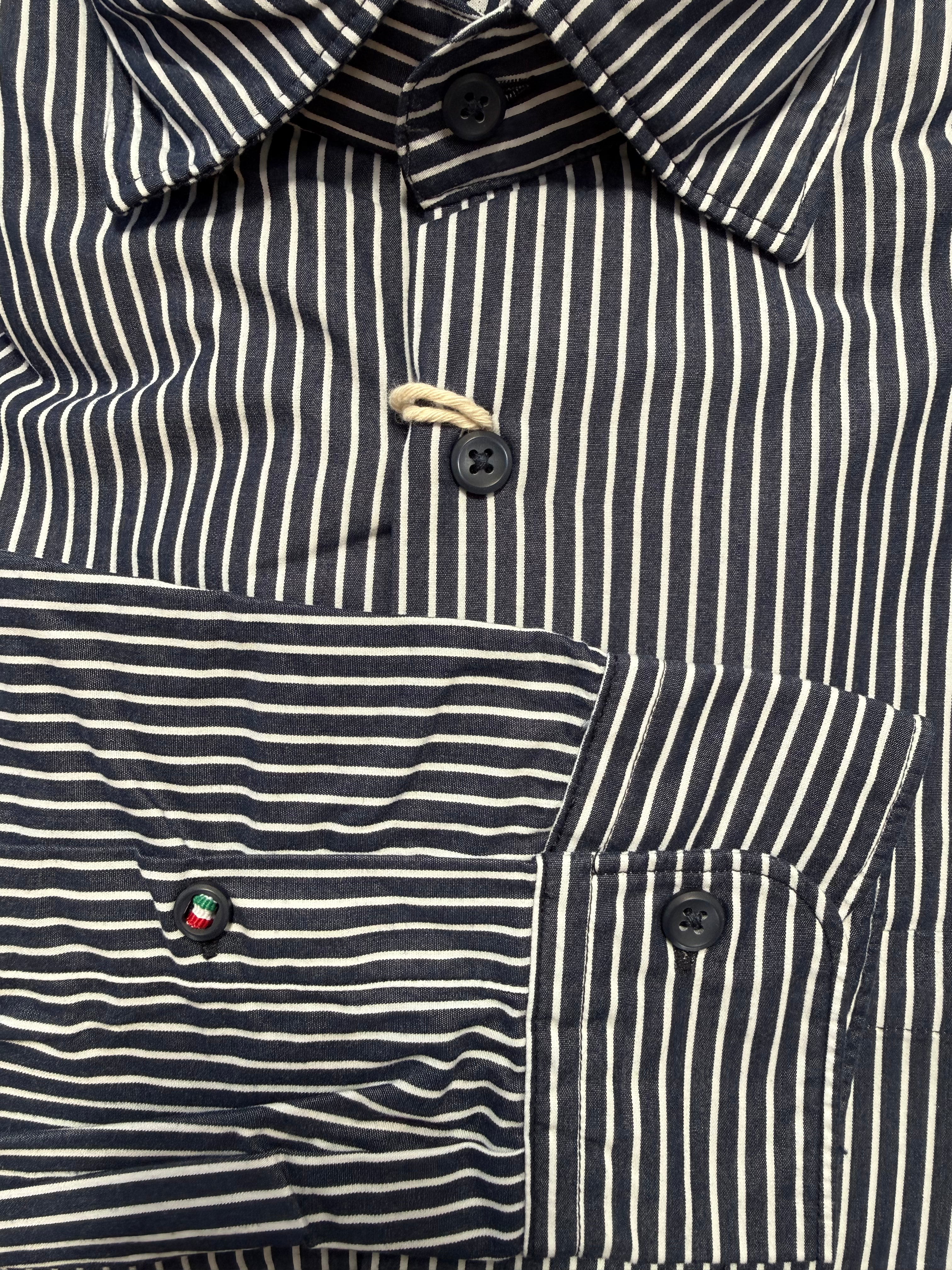 Fil Noir - Roma HBD Shirt - Nightblue Stripe