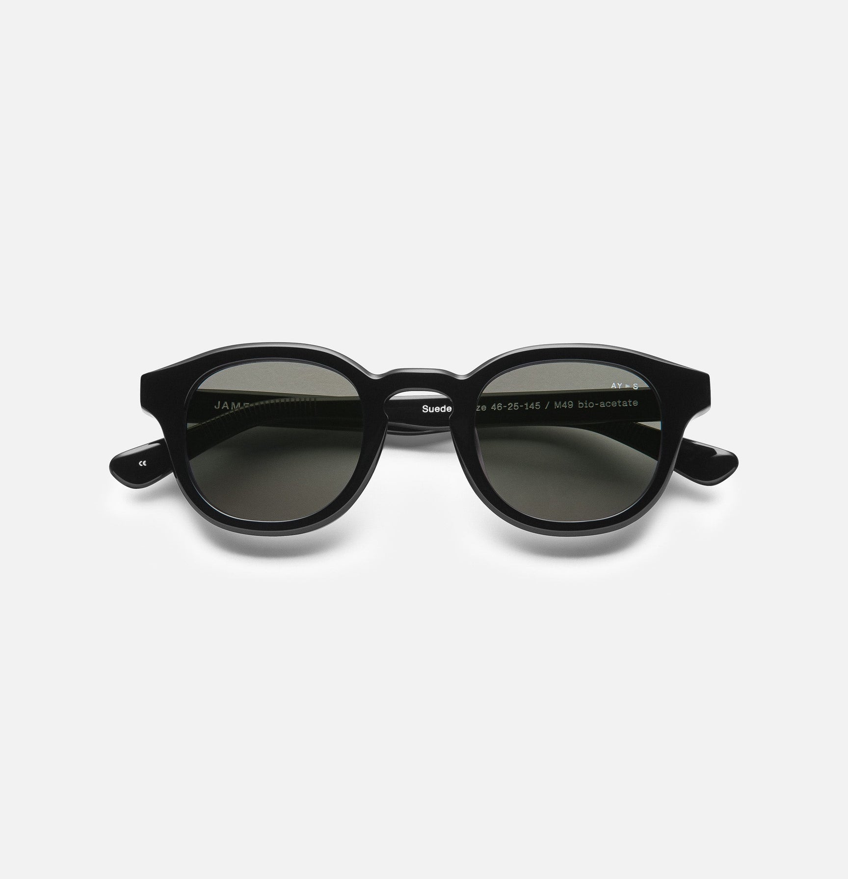 James Ay - Suede Sunglasses - Black