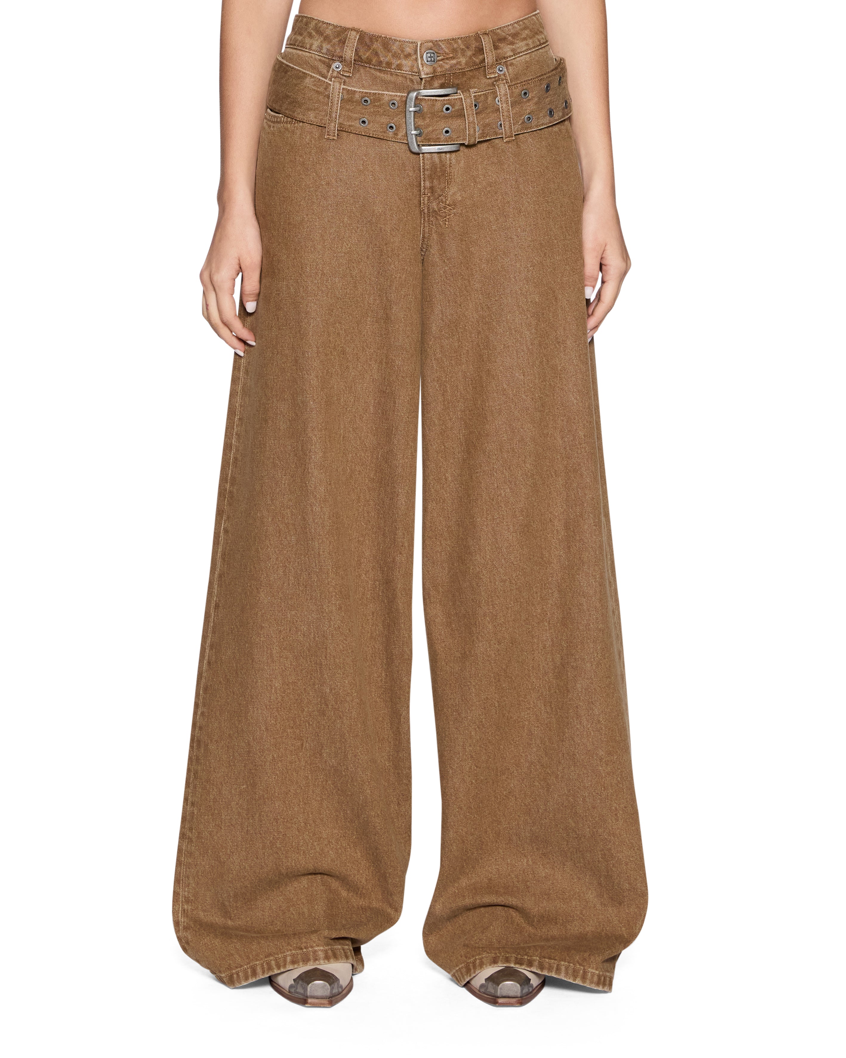 Ksubi - Boyfriend Belted Jean - Rider Brown