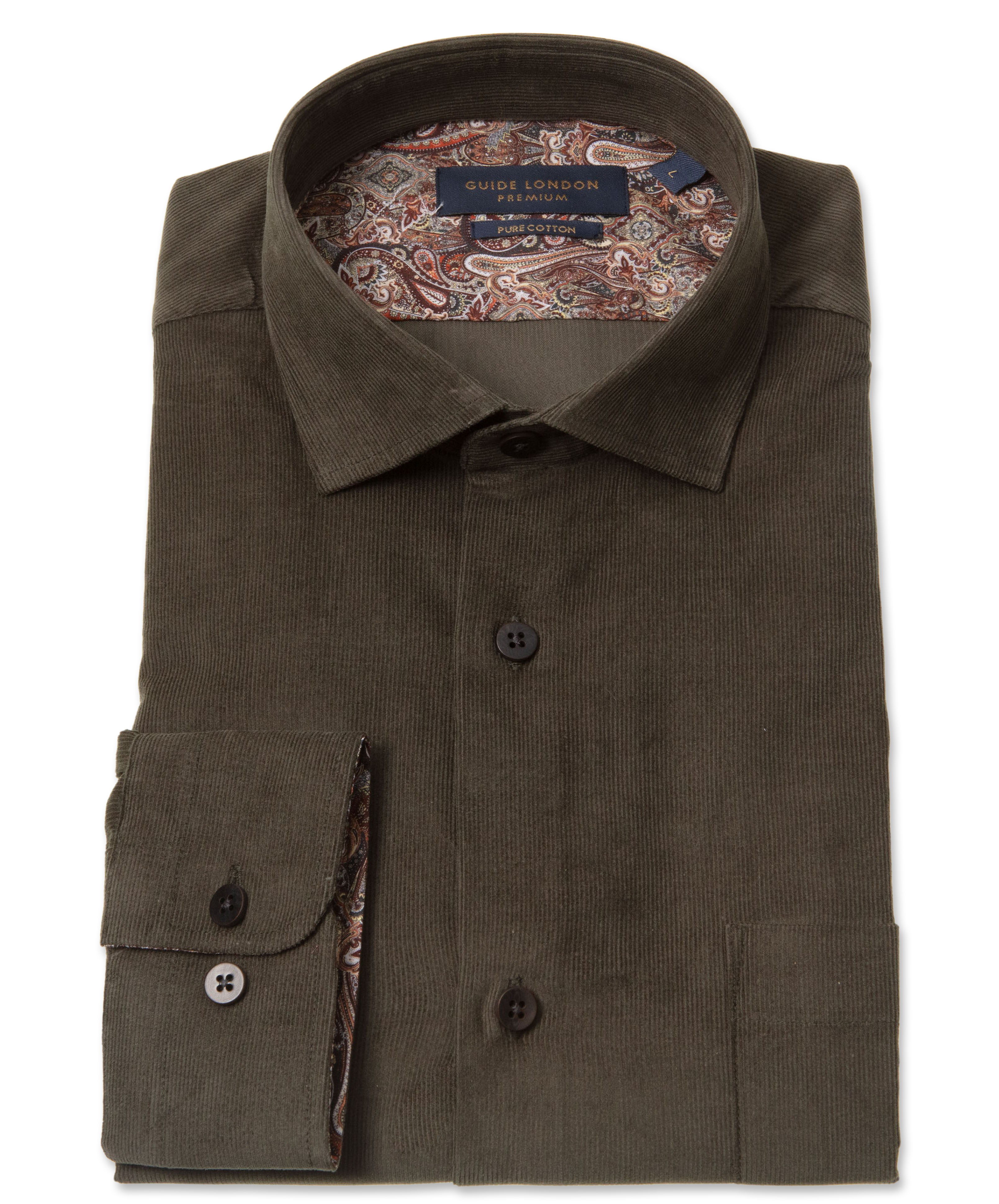 Guide London - Babycord LS Shirt - Sage
