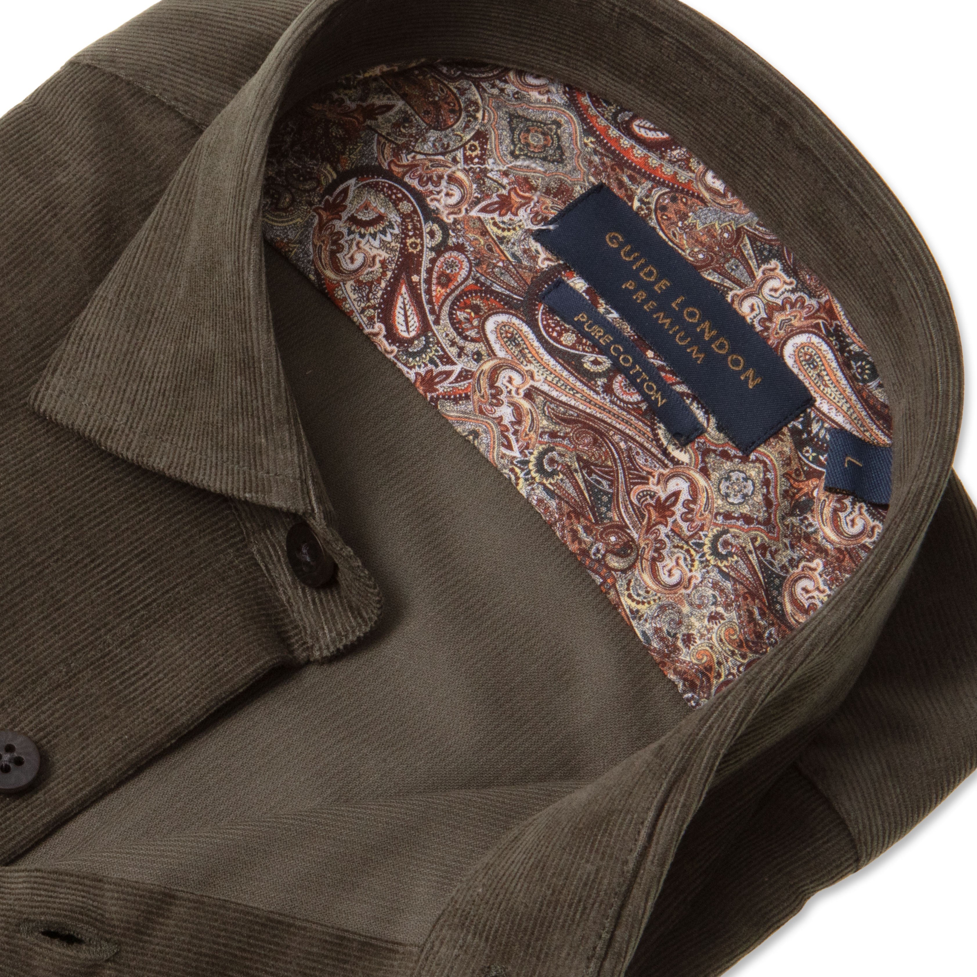 Guide London - Babycord LS Shirt - Sage