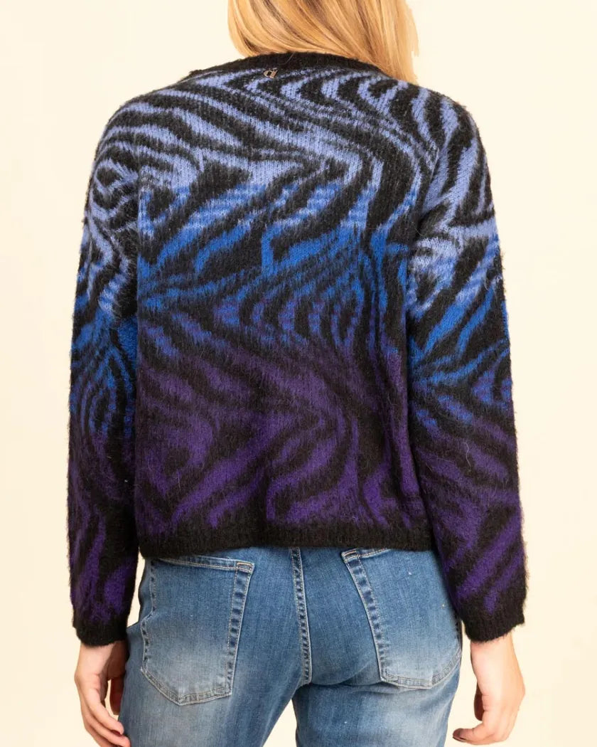 Dixie - Jacquard Knit Sweater - Nero